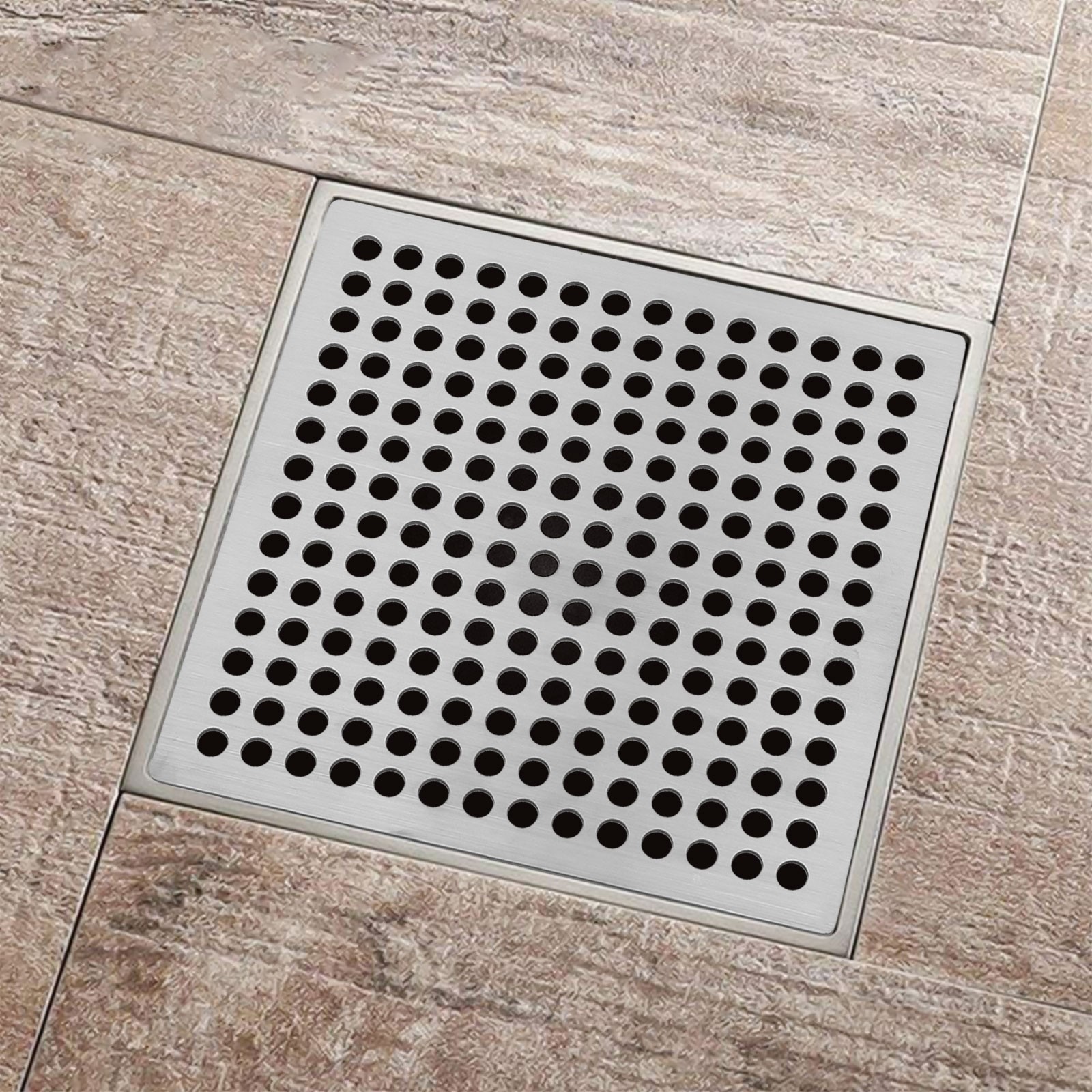 Colino per lavabo doccia bagno quadrato in acciaio inox scarico filtro capelli copri - Foto 56 di 78