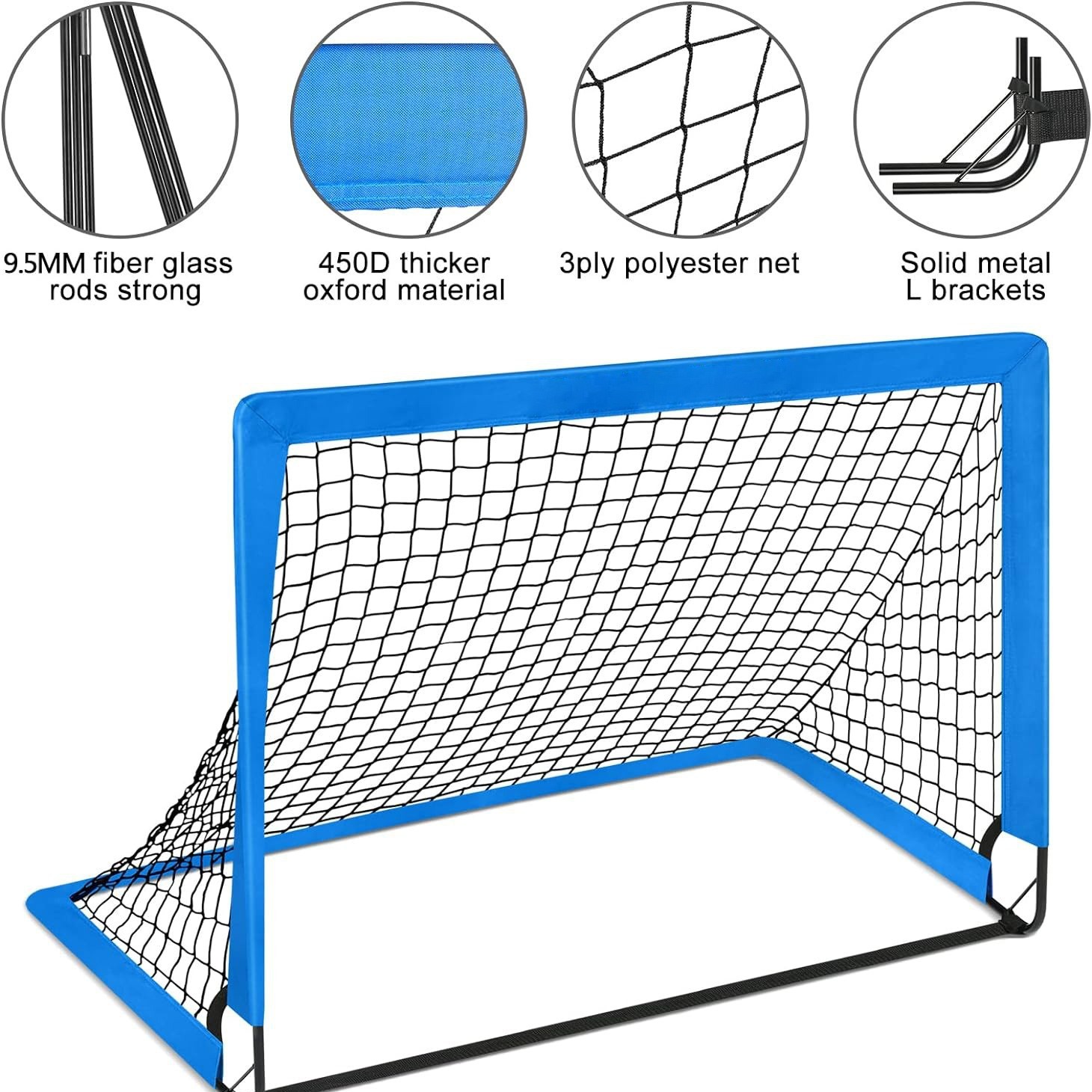 Complete Soccer Goals for Youth Training with Heavy Duty Ground Stakes - Picture 12 of 20