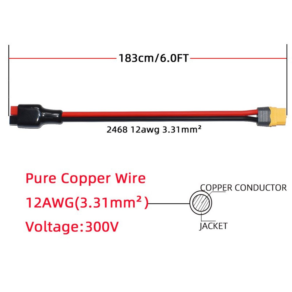 XT60H F Female to For Anderson Connector Cable for Home Energy Solutions - Afbeelding 26 van 35