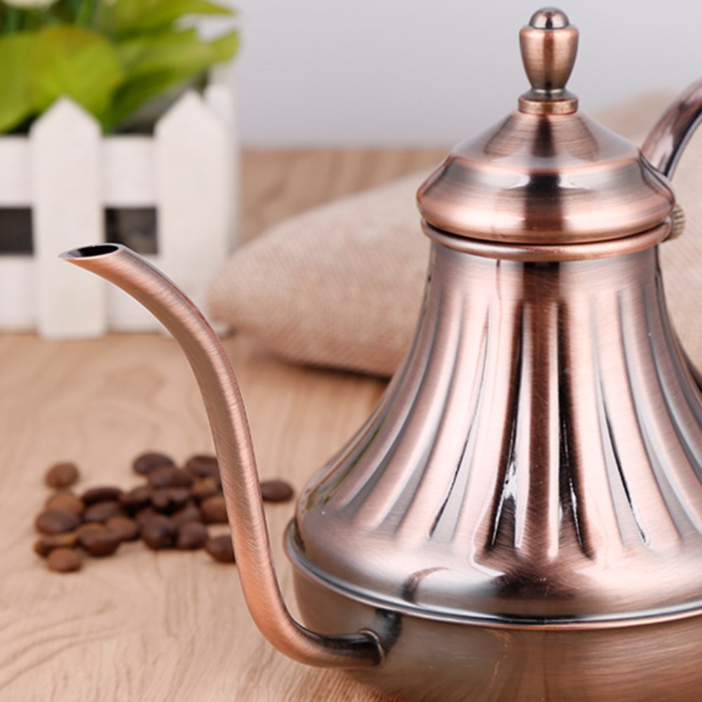Coffee Pour Over Wasserkocher Bronze Kaffeekanne 650ml Fassungsvermögen für Ka - Bild 17 von 24