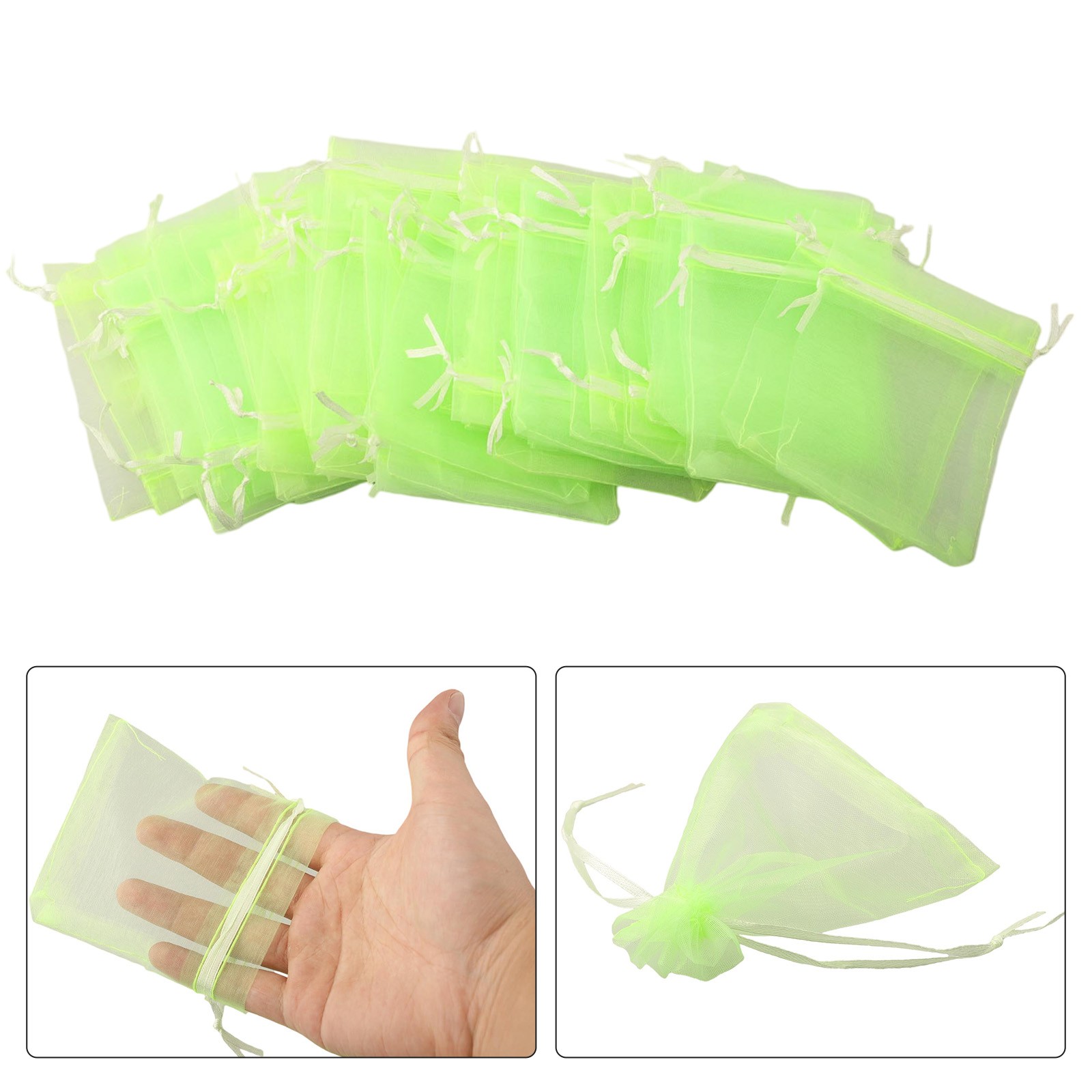 100Pcs Organza Fruit Protecting Bags Mesh Barrier Bag Fruit Tree Netting,Cover - Picture 25 of 45