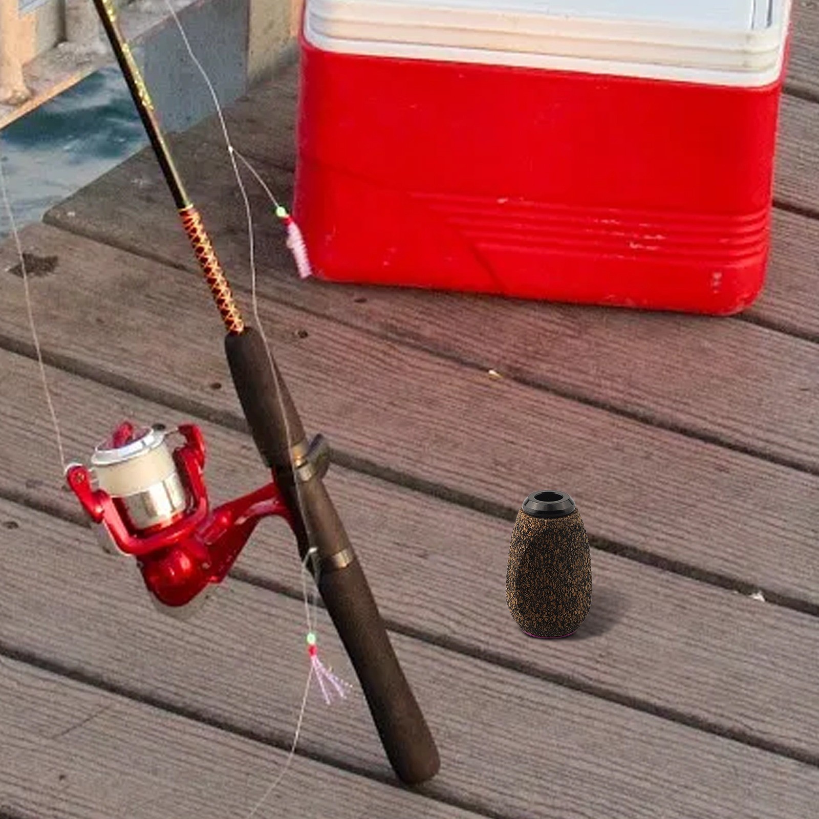 Perilla de mango de carrete de pesca para diseño de corcho de goma suave DAIWA para manejo seguro - Imagen 19 de 37