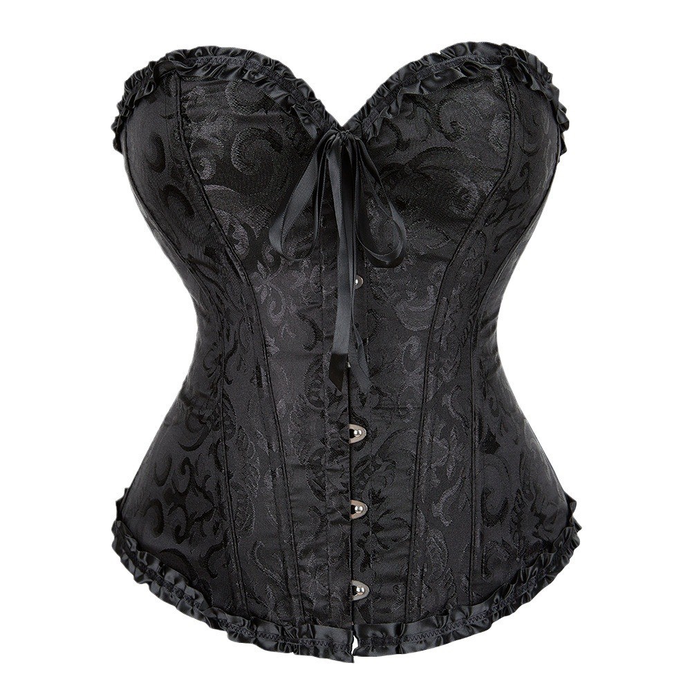 Stylish Womens Pushup Corset with Fish Bone Support and Bandeau Neckline - Picture 6 of 8