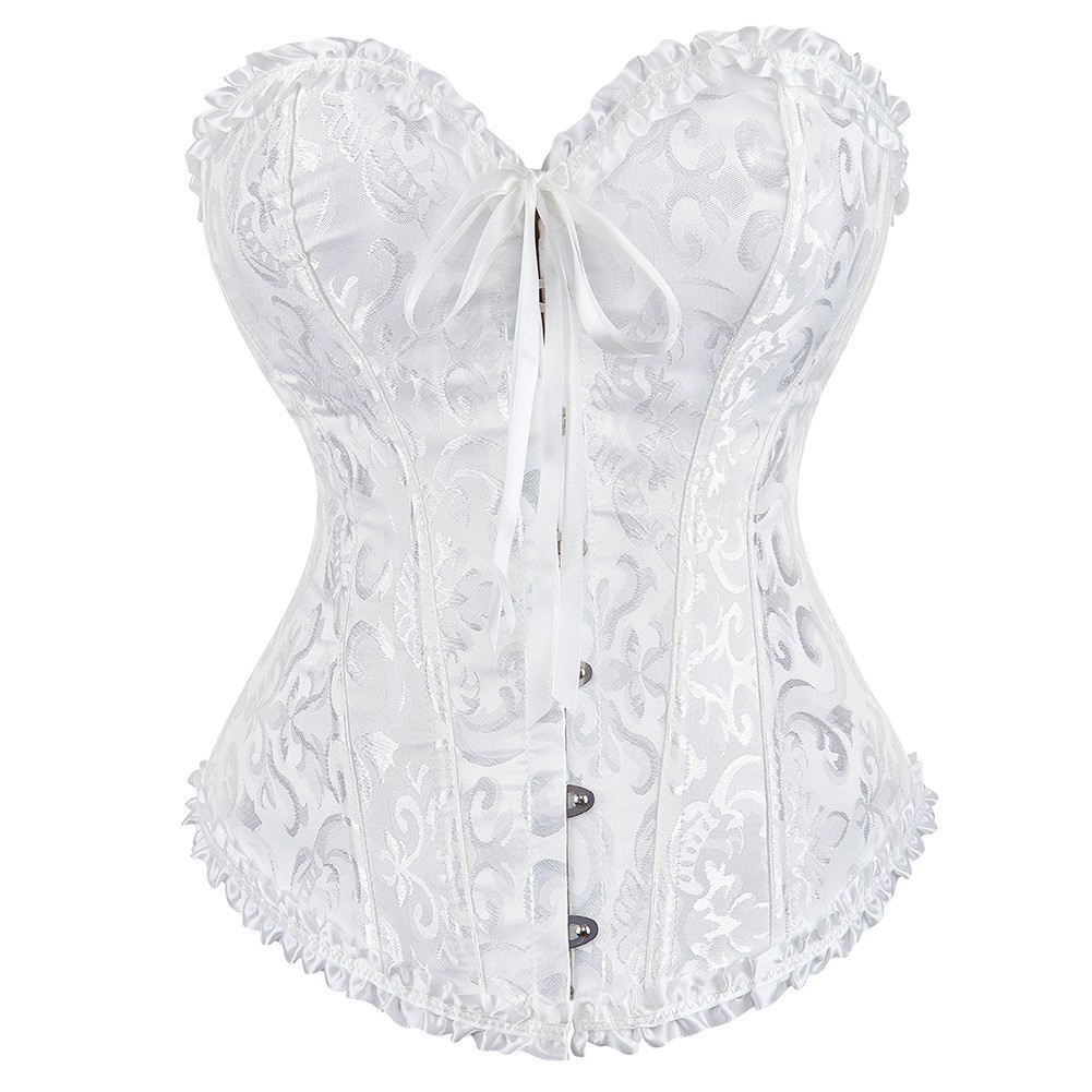 Stylish Womens Pushup Corset with Fish Bone Support and Bandeau Neckline - Picture 5 of 8