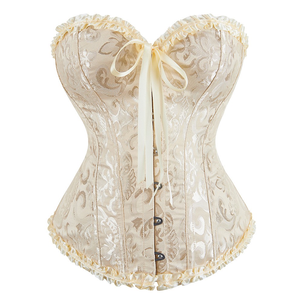 Stylish Womens Pushup Corset with Fish Bone Support and Bandeau Neckline - Picture 7 of 8