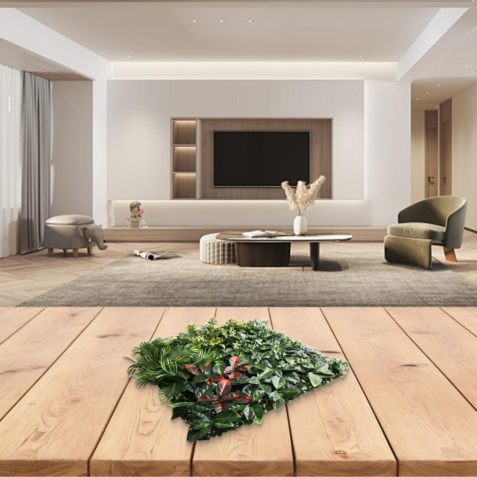 Kunstrasen Wanddeko für Haus und Wohnzimmer grün und schön - Bild 24 von 31