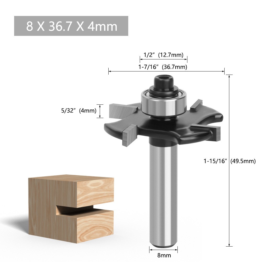 Sleek Black Ball Bearing Router Bit Perfect for For woodworking Projects - Picture 34 of 38