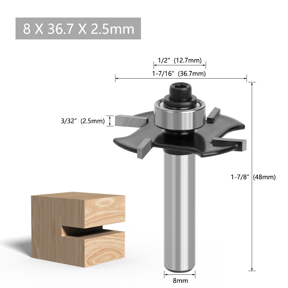 Sleek Black Ball Bearing Router Bit Perfect for For woodworking Projects - Picture 32 of 38