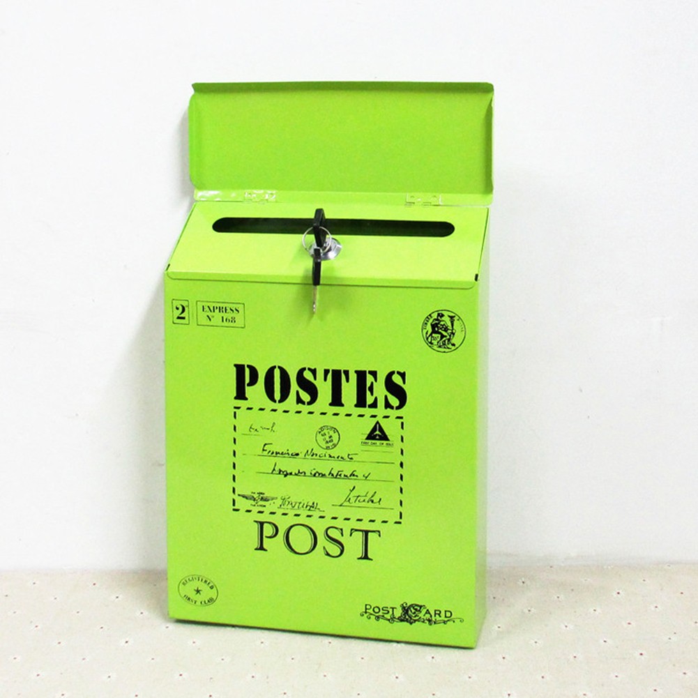 Vintage Design Wall Mount Mailbox for Safe Letter and Newspaper Storage - Picture 14 of 27