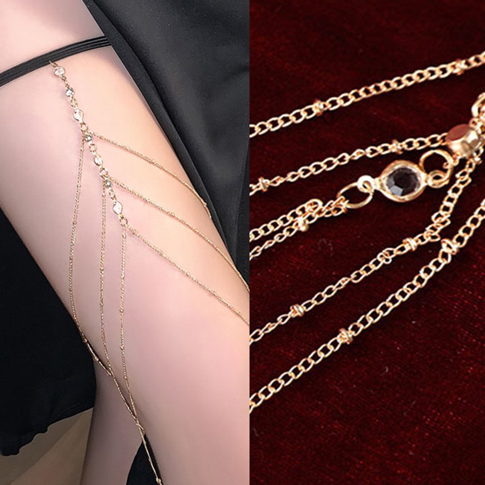 Stunning Womens Leg Chain with Rhinestones Elevate Your Style Instantly - Picture 16 of 21