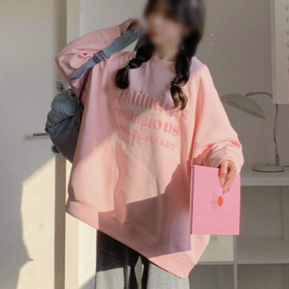 Stylish Loose Fit Women's Long Sleeve Velvet Sweatshirt for All Seasons - Picture 56 of 62