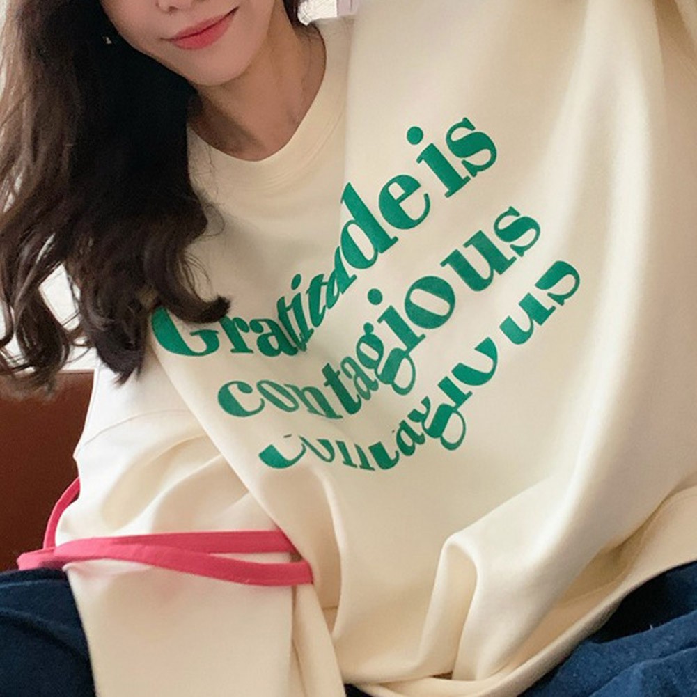 Stylish Loose Fit Women's Long Sleeve Velvet Sweatshirt for All Seasons - Picture 31 of 62