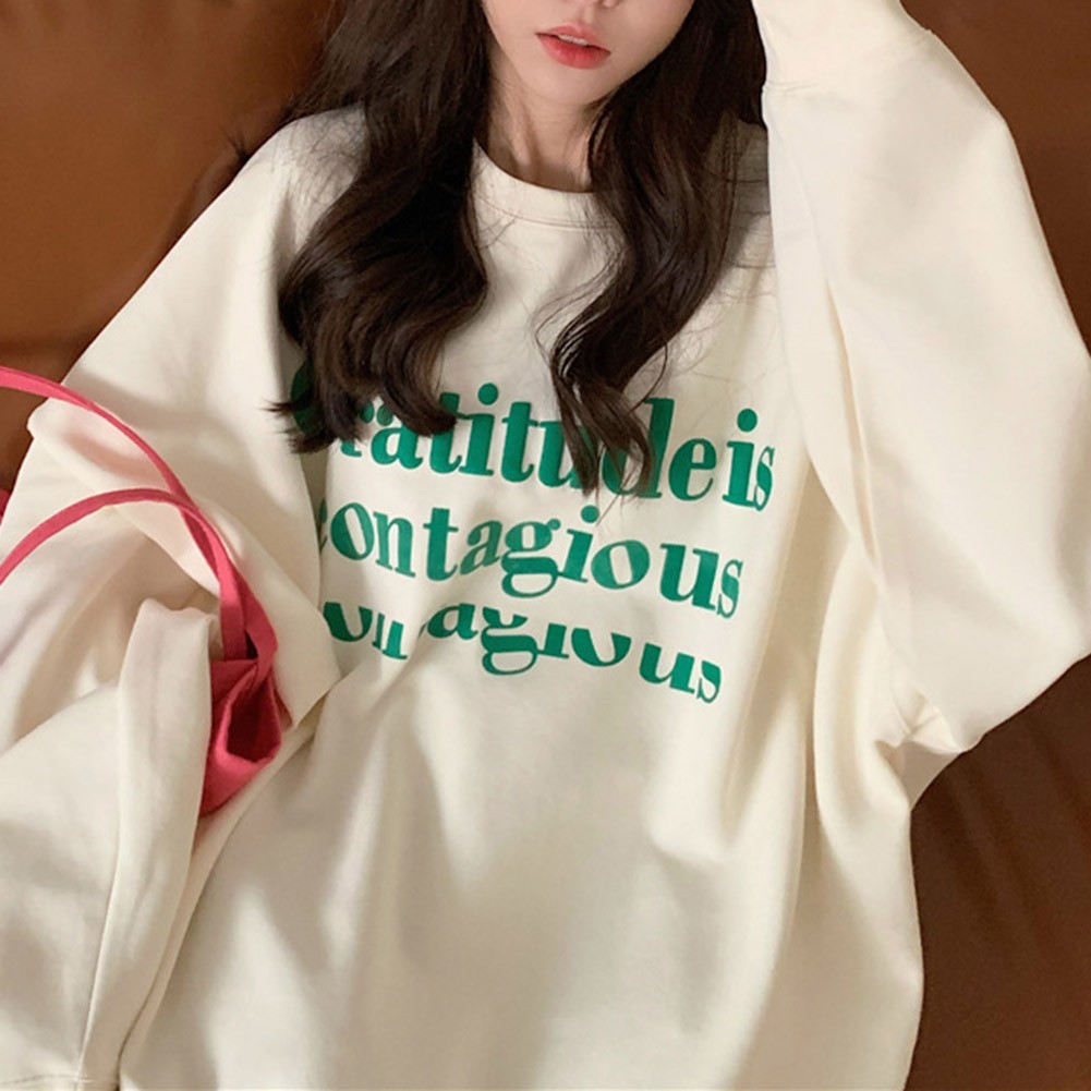 Stylish Loose Fit Women's Long Sleeve Velvet Sweatshirt for All Seasons - Picture 27 of 62