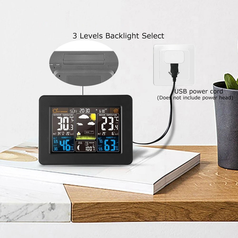 For Home Weather Forecast Clock Color Screen Clock Date And Week Display - Picture 15 of 20
