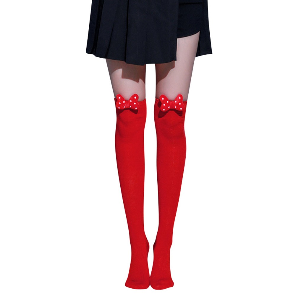 Christmas Celebration Thigh High Stockings Unique Socks Eye-catching Design - Picture 15 of 22
