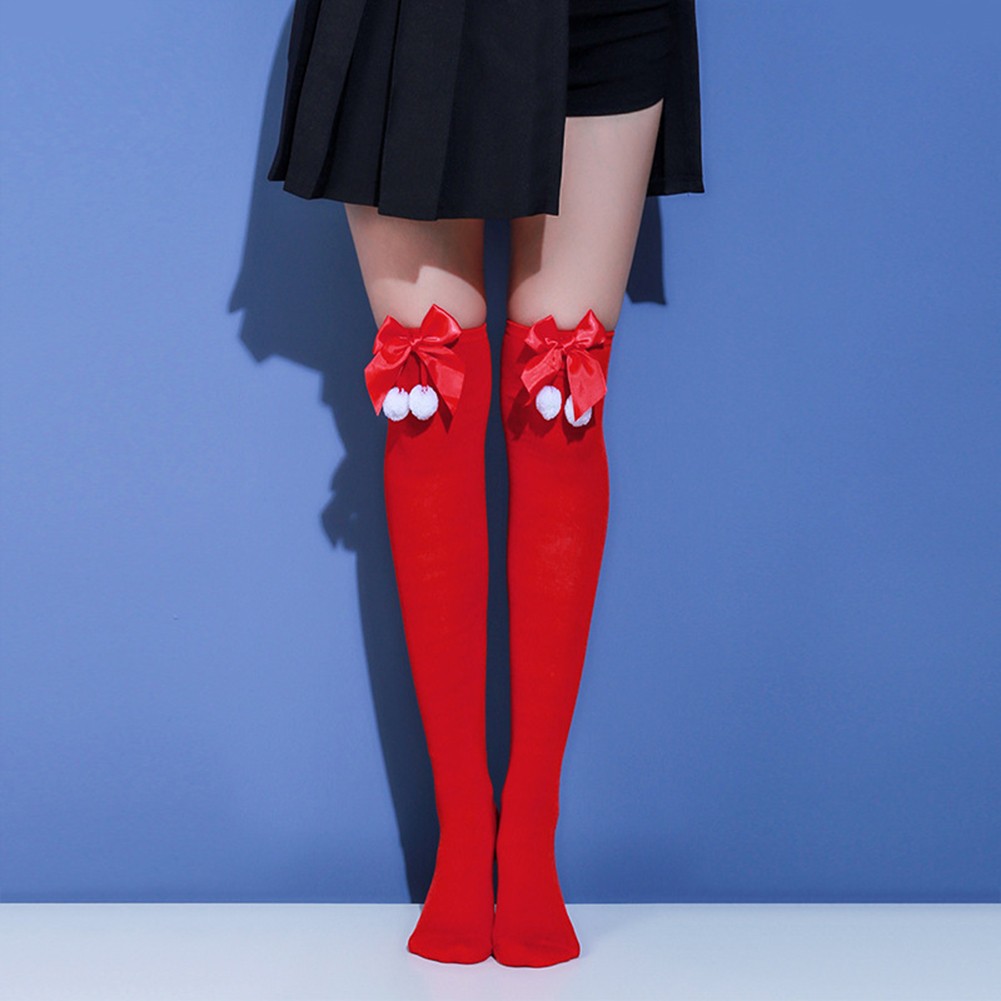 Christmas Celebration Thigh High Stockings Unique Socks Eye-catching Design - Picture 18 of 22