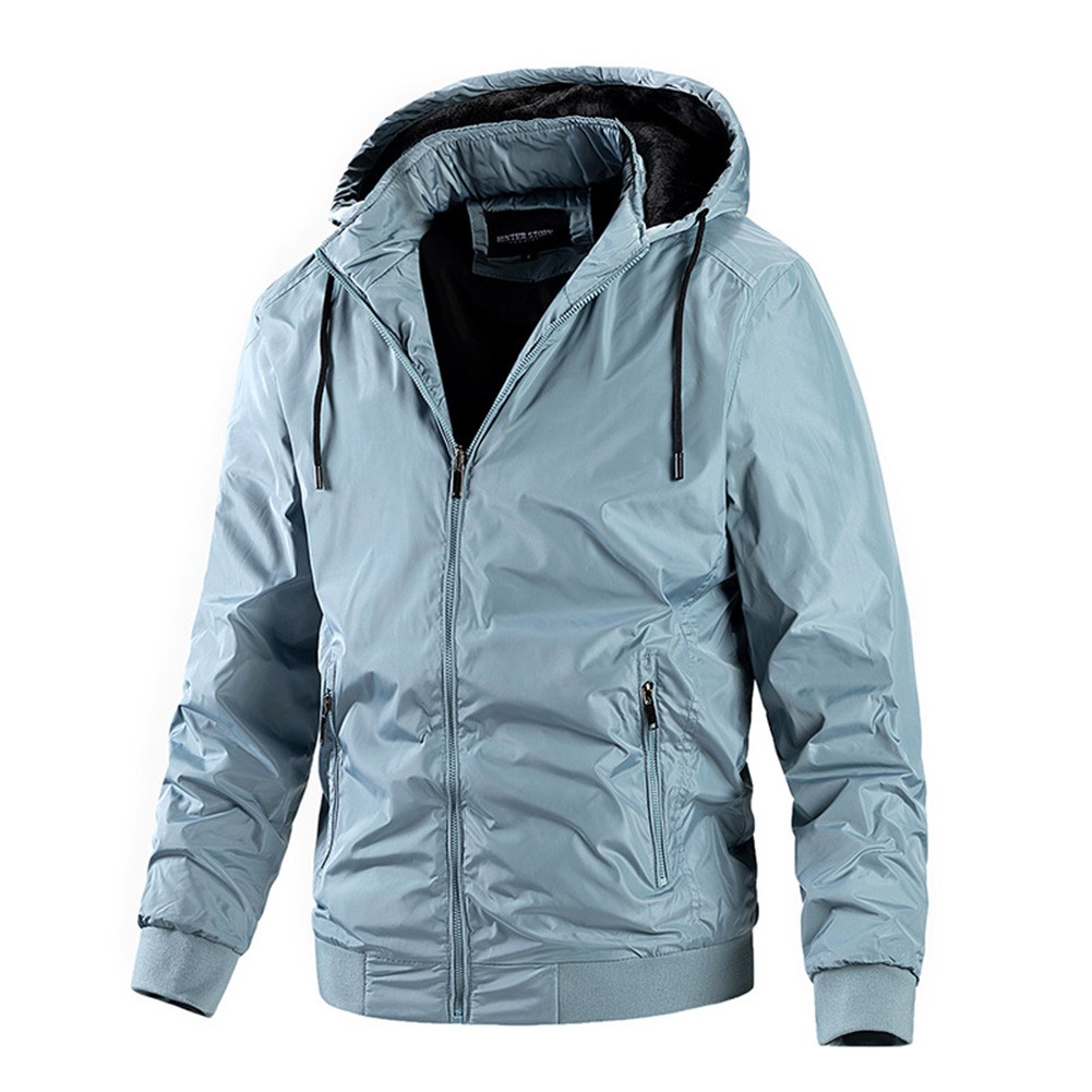 Herrenjacke klassischer Stil abnehmbare Kapuze geeignet für Reise und Freizeit - Bild 13 von 17