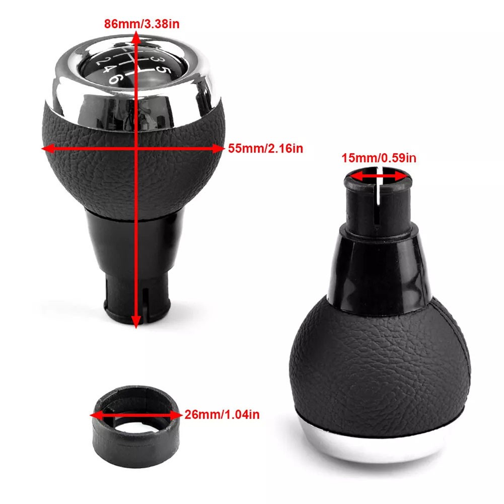 Perilla de cambio manual de 6 velocidades Perilla de cambio de bola para Mini para Cooper R55 R56 R57 - Imagen 30 de 34
