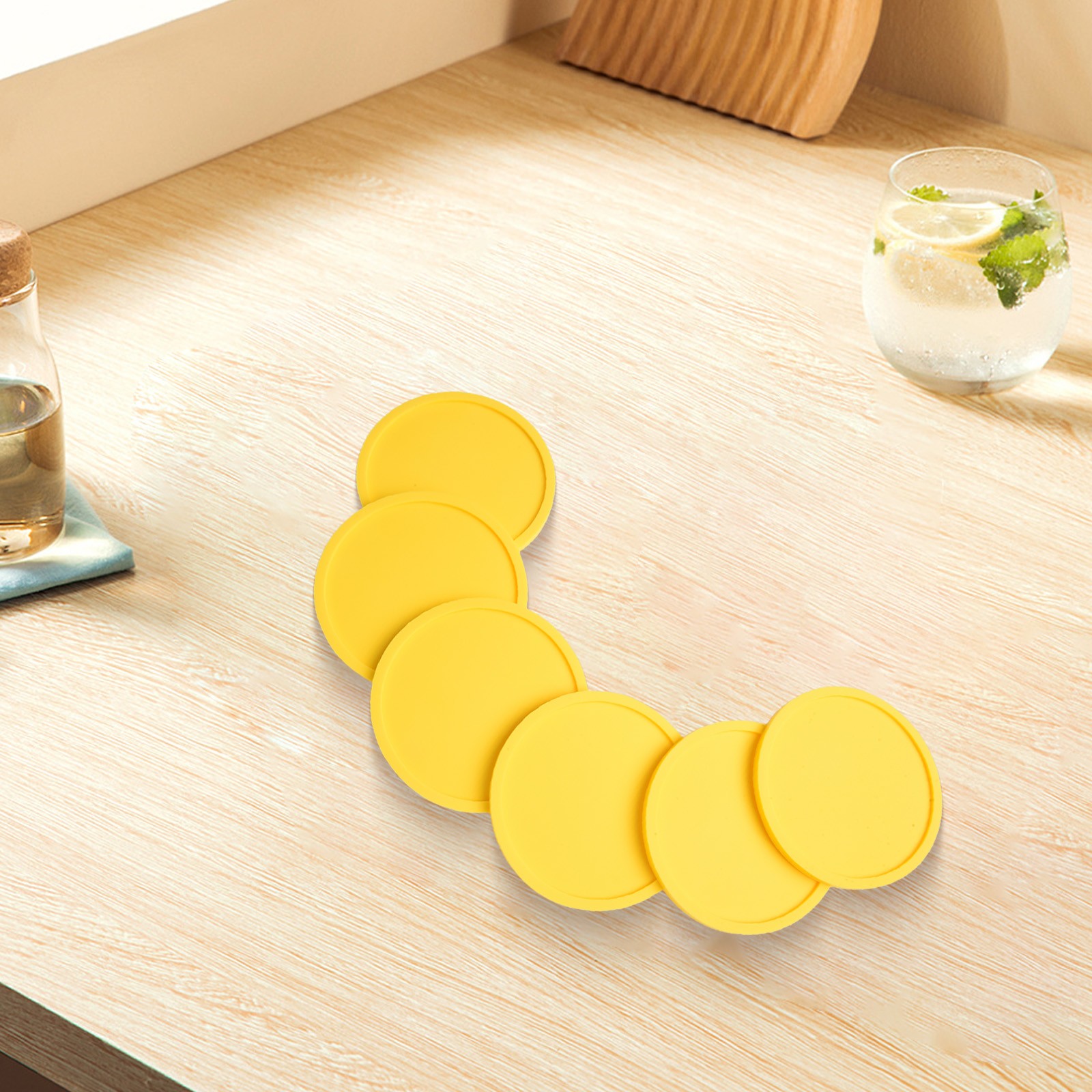 Assorbente Gommato Silicone Sottobicchieri Perfetto for Uso Interno E Esterni - Foto 37 di 45