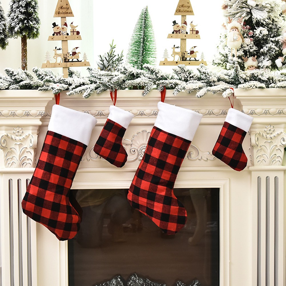 For Large and Small Plaid Christmas Stockings for Holiday Celebrations - Picture 14 of 21