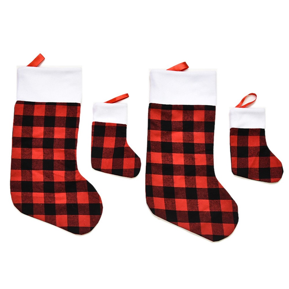 For Large and Small Plaid Christmas Stockings for Holiday Celebrations - Picture 16 of 21