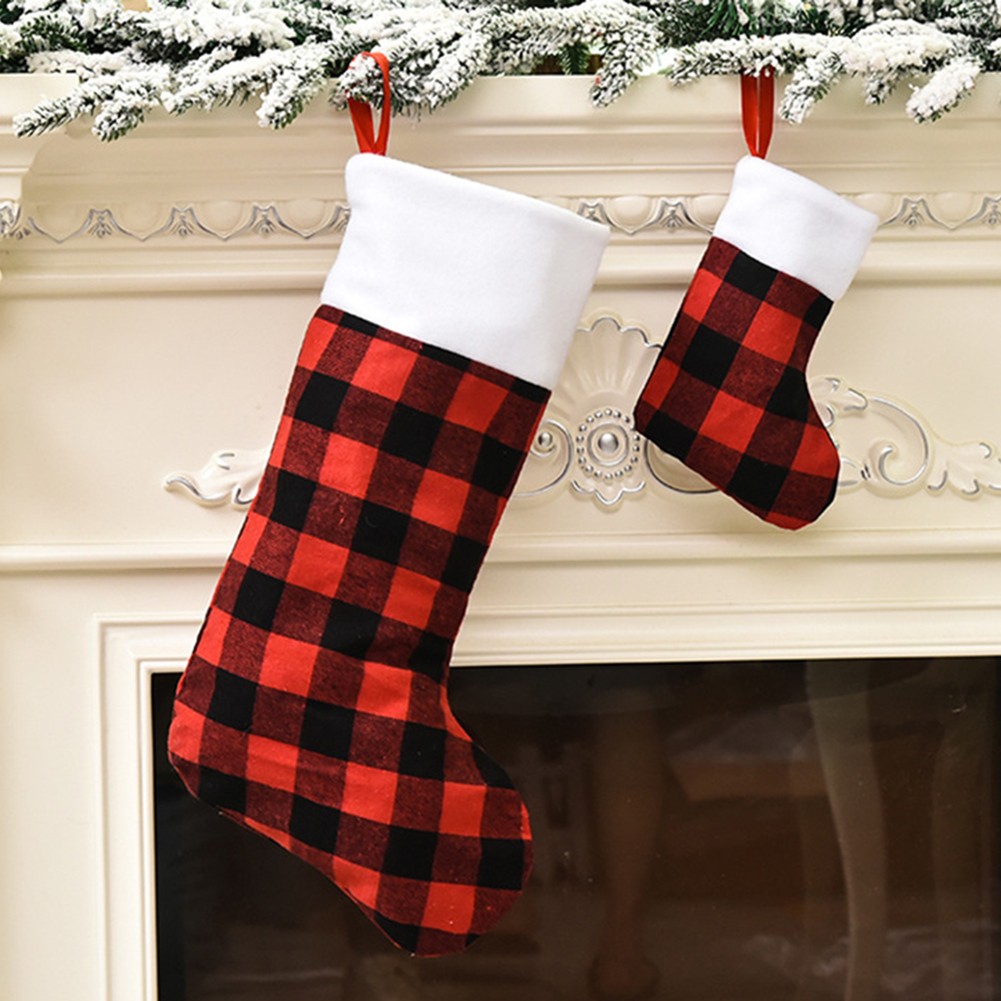 For Large and Small Plaid Christmas Stockings for Holiday Celebrations - Picture 15 of 21