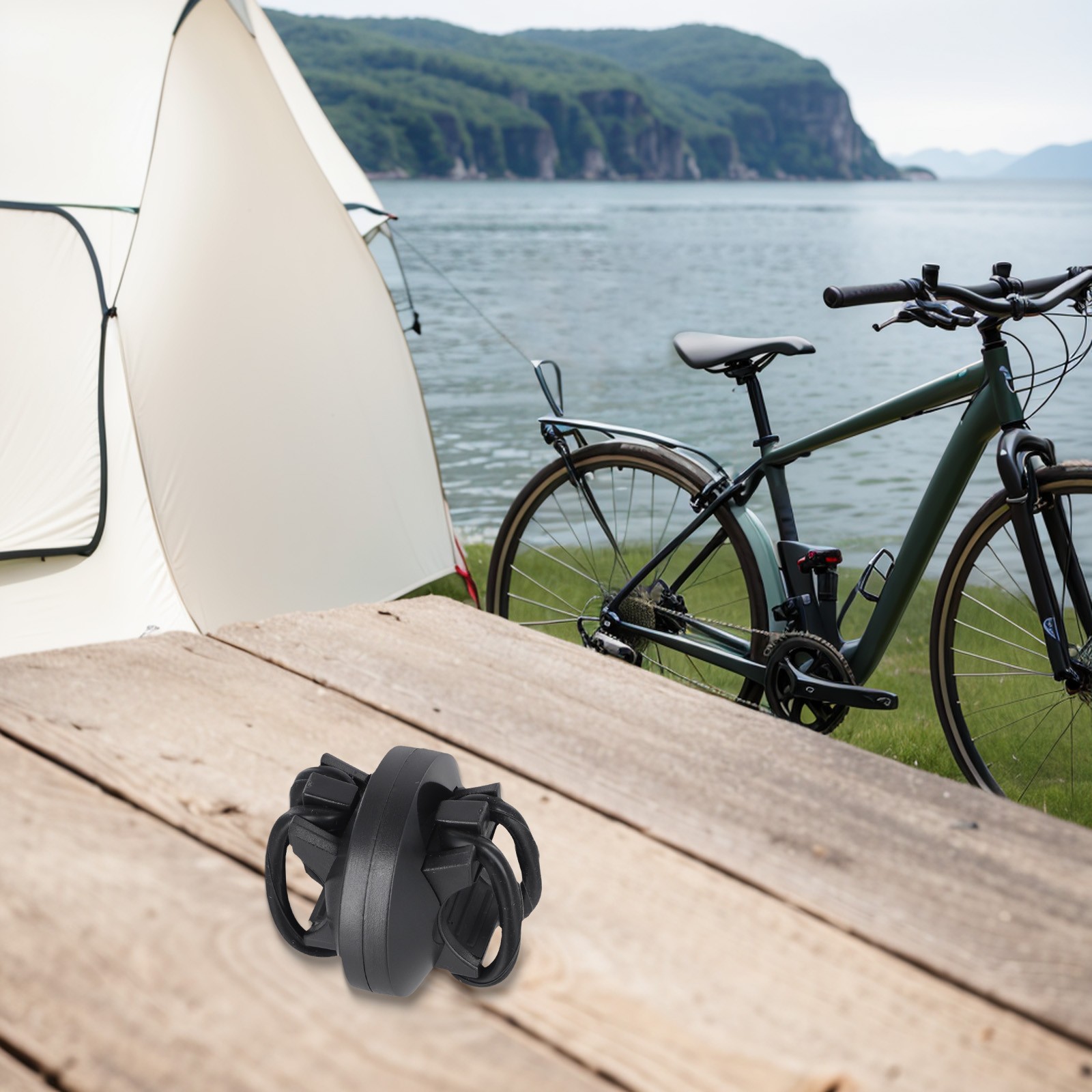Clip Luce Bici Fascia Gel Luce LED Faro Bicicletta Elastico Manubrio - Foto 38 di 46