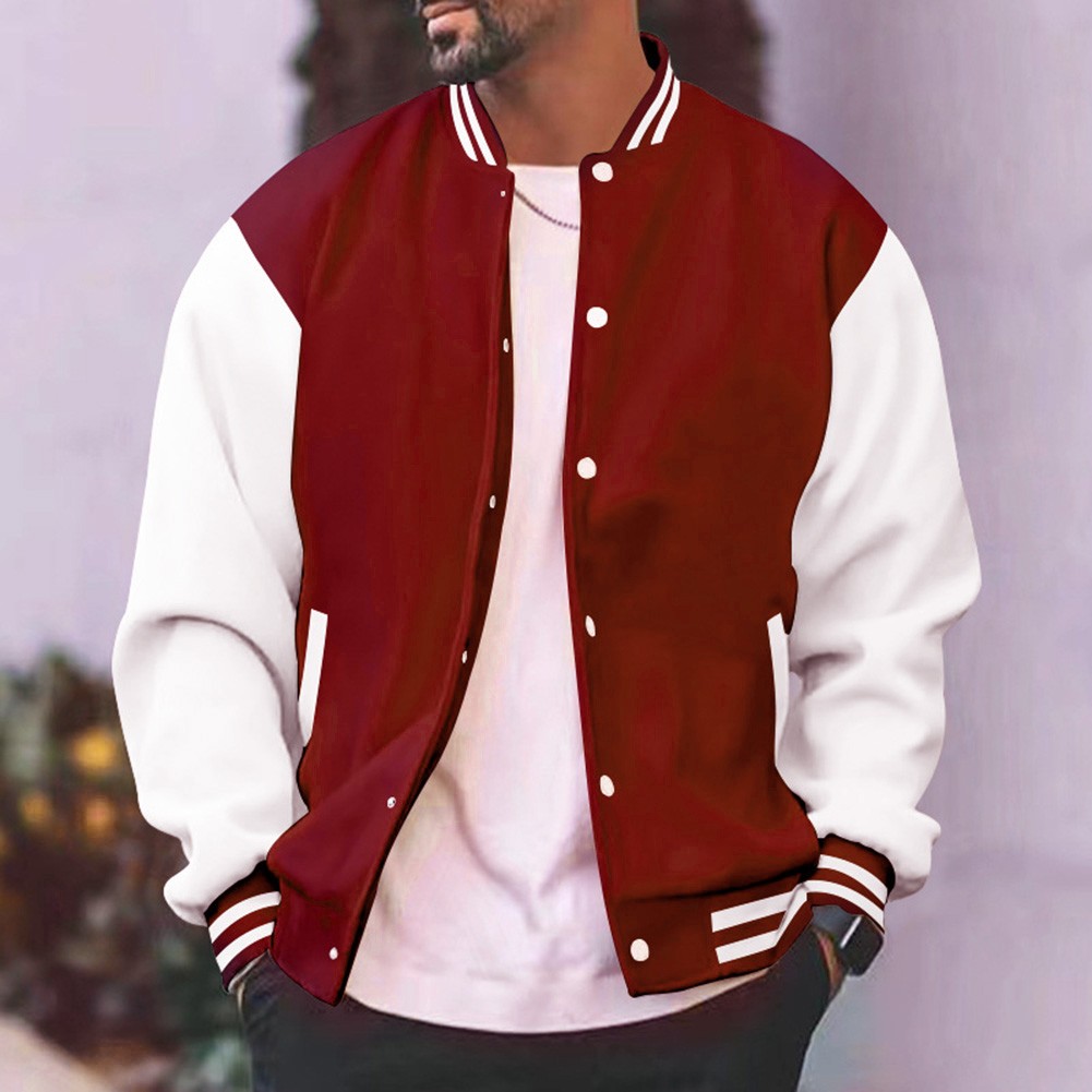 Fashion University Jacket Baseball Jacket Slight Stretch Autumn Jacket