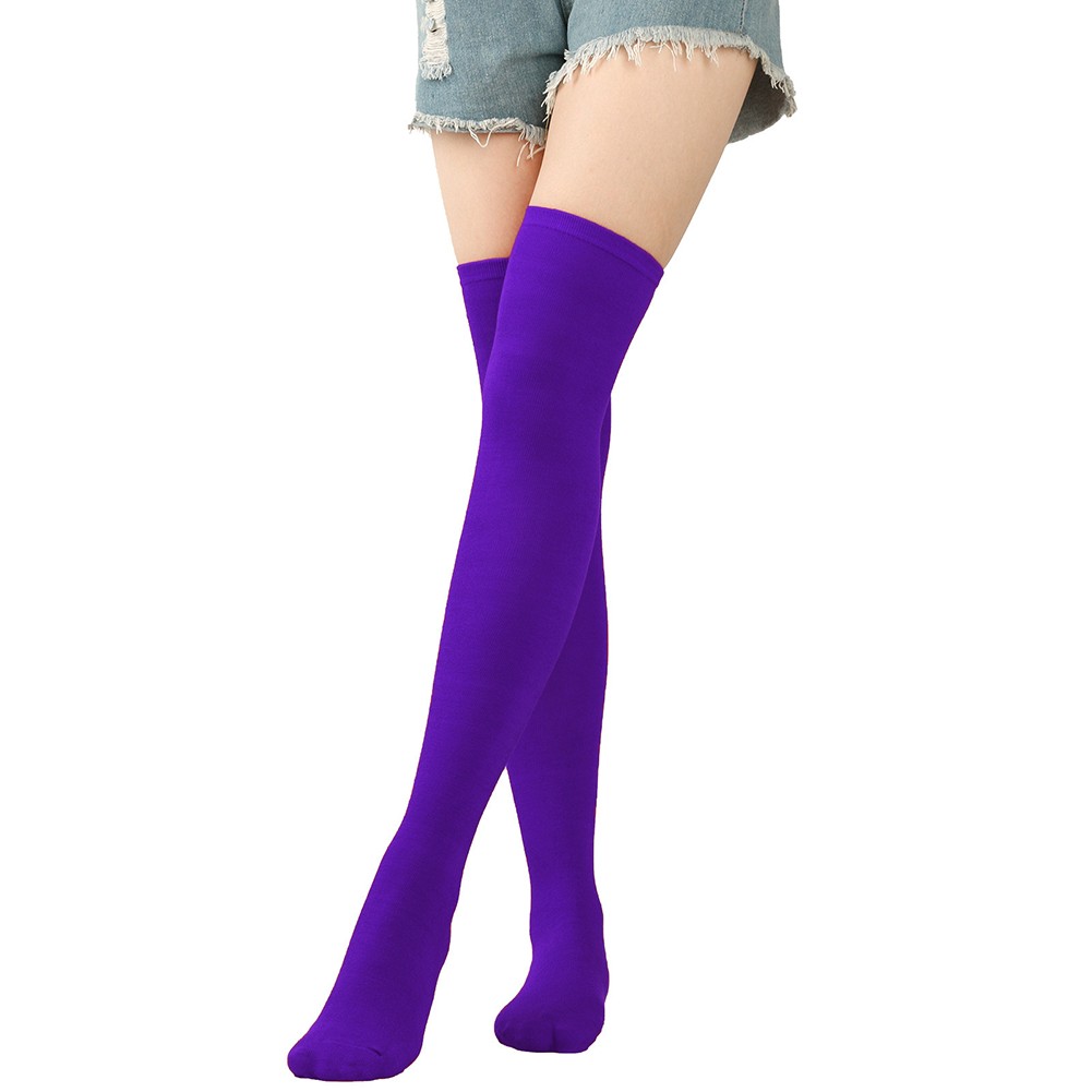 Bas couleur bonbon ajustement confortable chaussettes longues décorables matiè liquidation