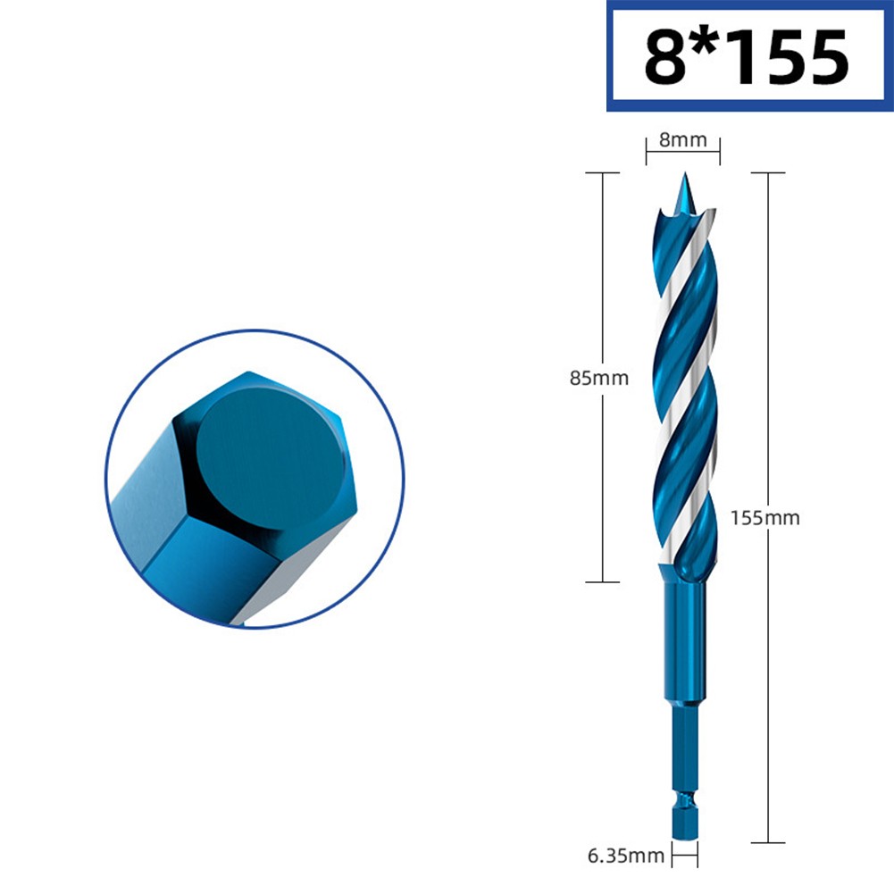 Auger Drill Bit 3 Slot Drill Bit Self-Tapping Design Wide Compatibility