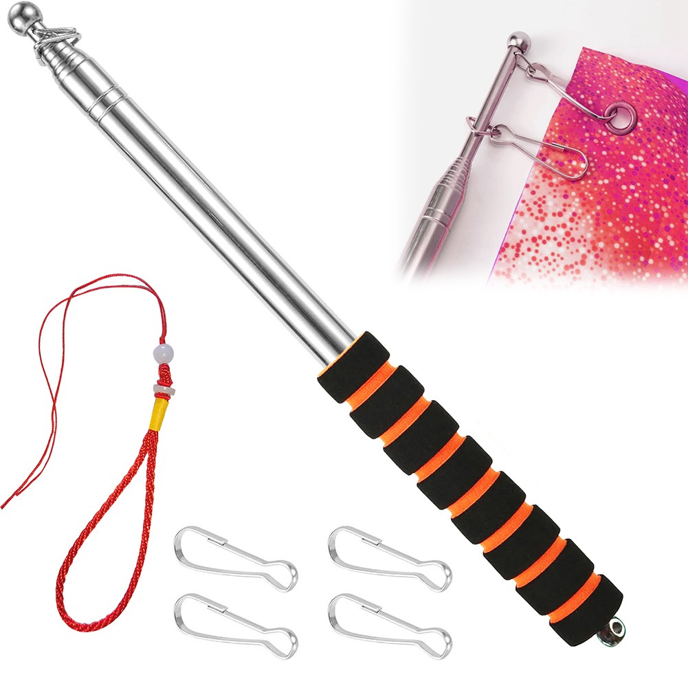 Stainless Steel Telescoping Flagpole Great for Travel and Teaching Needs - Picture 11 of 28
