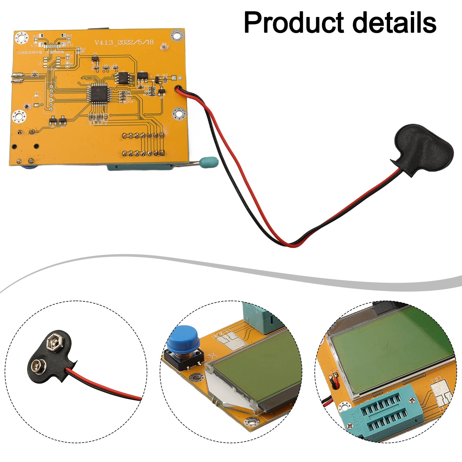 8,4V Akkupack Kondensator ESR Tester ESR Messgerät Induktivitätsmessung