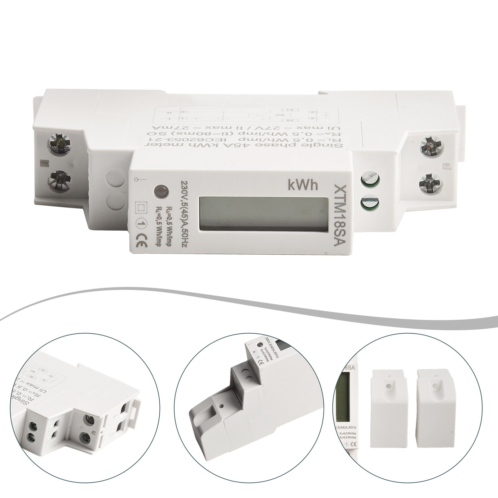 Monitor digitale di consumo energetico per montaggio su guida DIN 18mm per sicurezza b - Foto 21 di 28