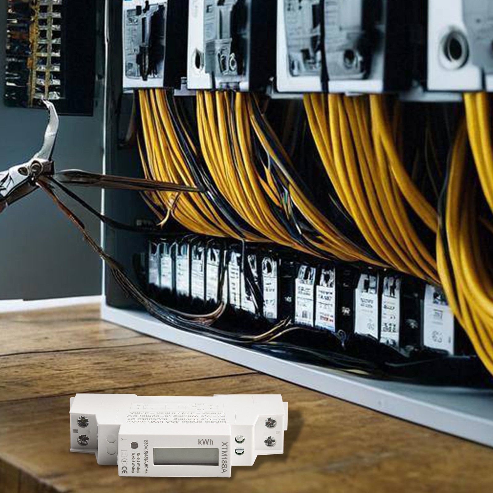 Monitor digitale di consumo energetico per montaggio su guida DIN 18mm per sicurezza b - Foto 22 di 28