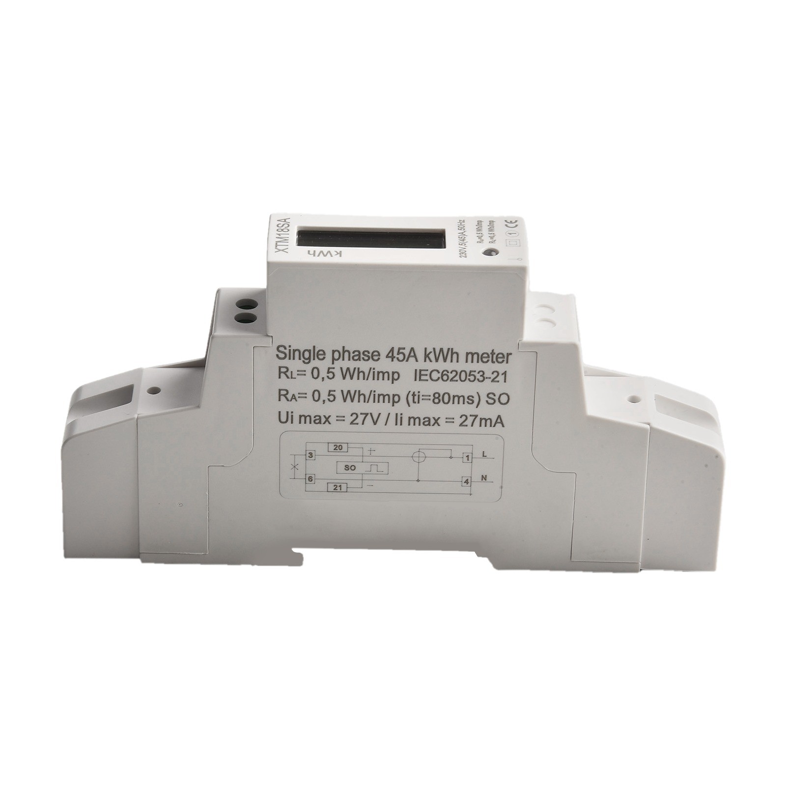 Monitor digitale di consumo energetico per montaggio su guida DIN 18mm per sicurezza b - Foto 28 di 28