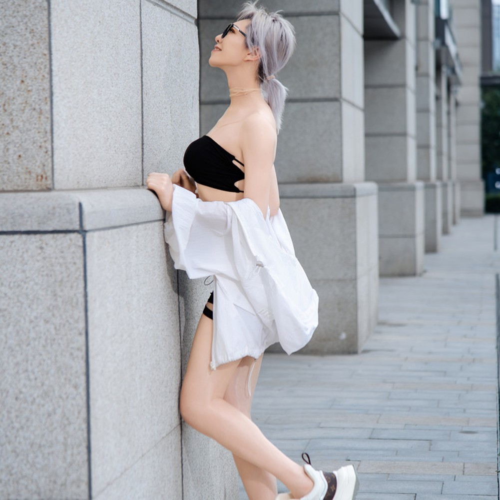Offener Schritt Strümpfe Sexy Dessous Body Alltag normale Länge - Bild 19 von 26