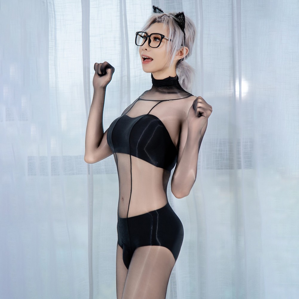 Offener Schritt Strümpfe Sexy Dessous Body Alltag normale Länge - Bild 22 von 26