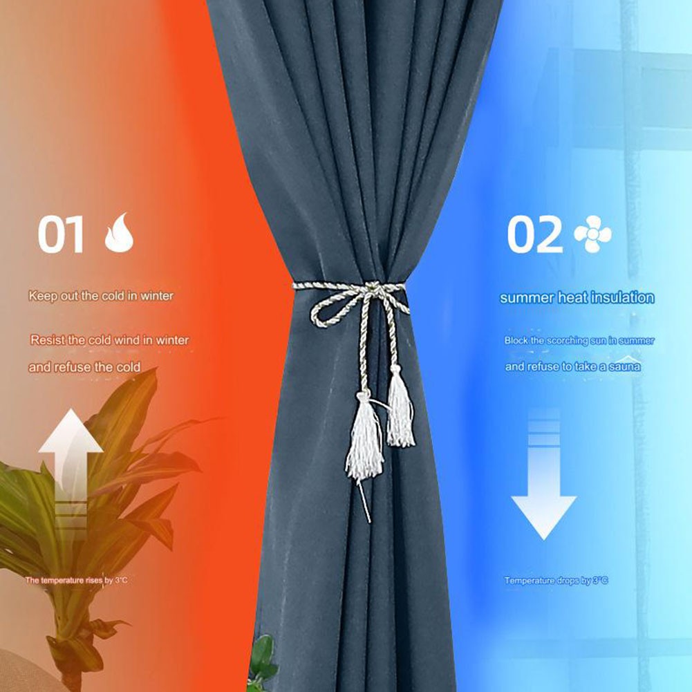 Stylish Decor Blackout Curtains Comfortable Environment Energy Efficient - Picture 17 of 23