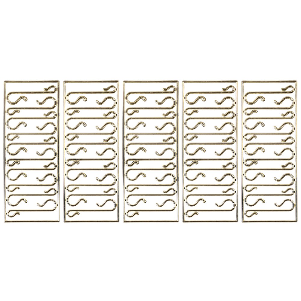50er Set Easy Hang Haken in S-Form für Christbaumschmuck goldfarben - Afbeelding 14 van 31