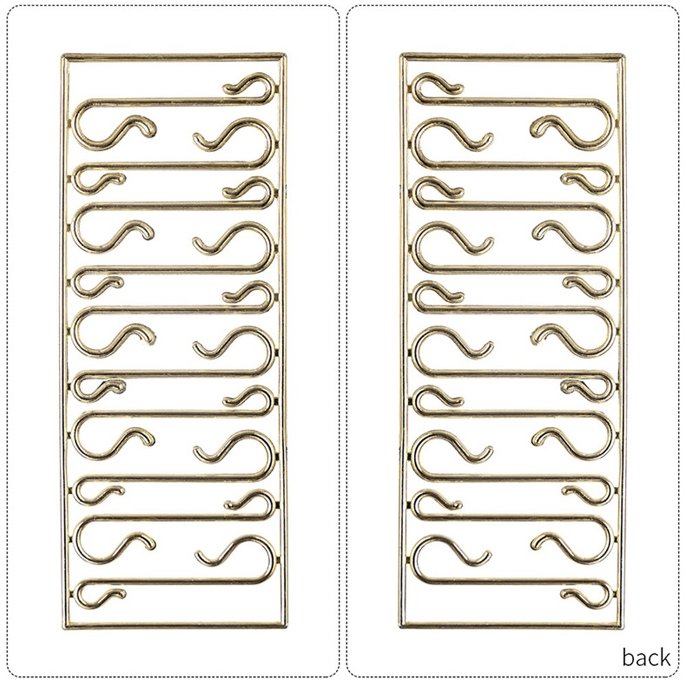 50er Set Easy Hang Haken in S-Form für Christbaumschmuck goldfarben - Afbeelding 16 van 31