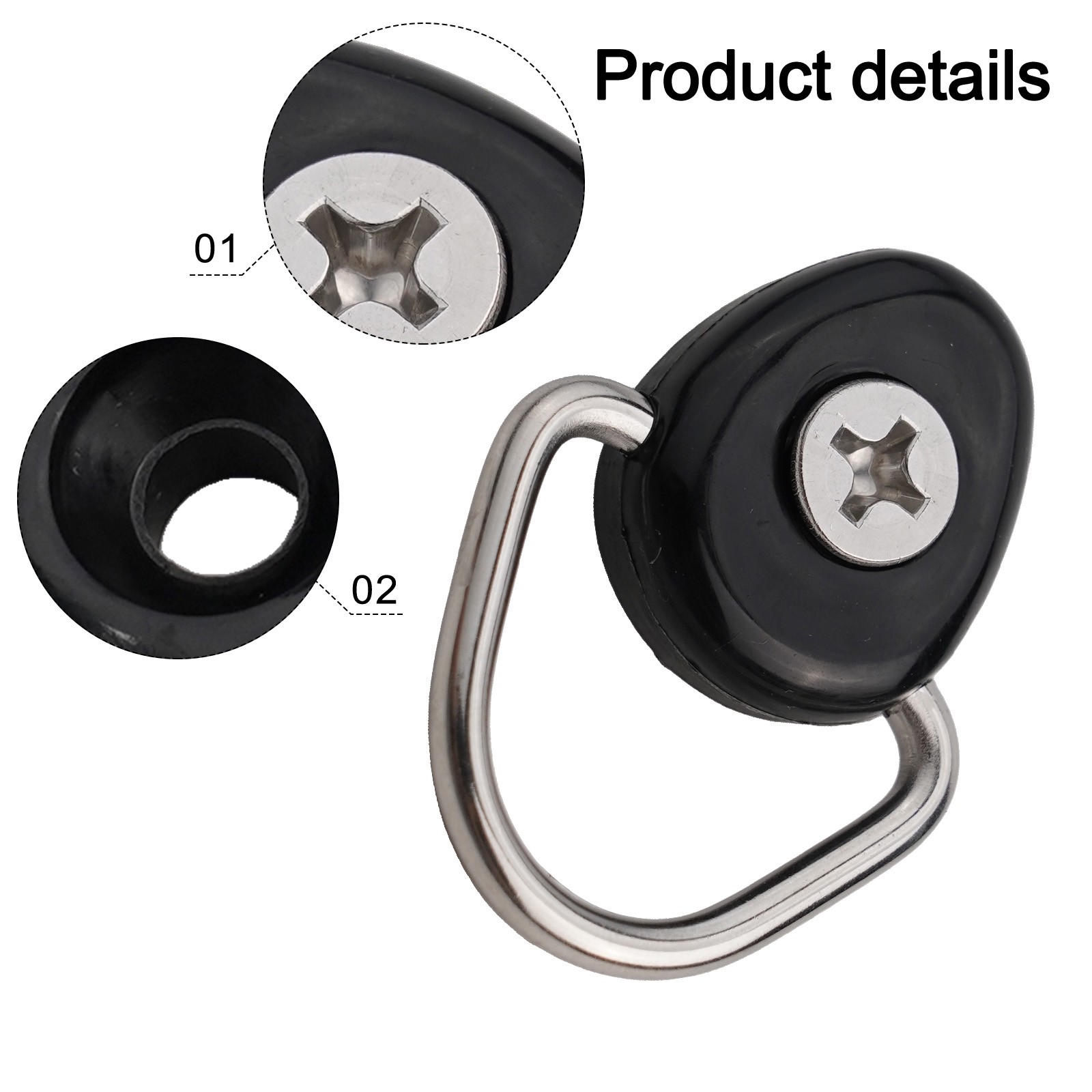 Set Fibbie Funzionali Tipo D per Kayak e Canoa Tie Down Loop Shackle - Foto 13 di 25