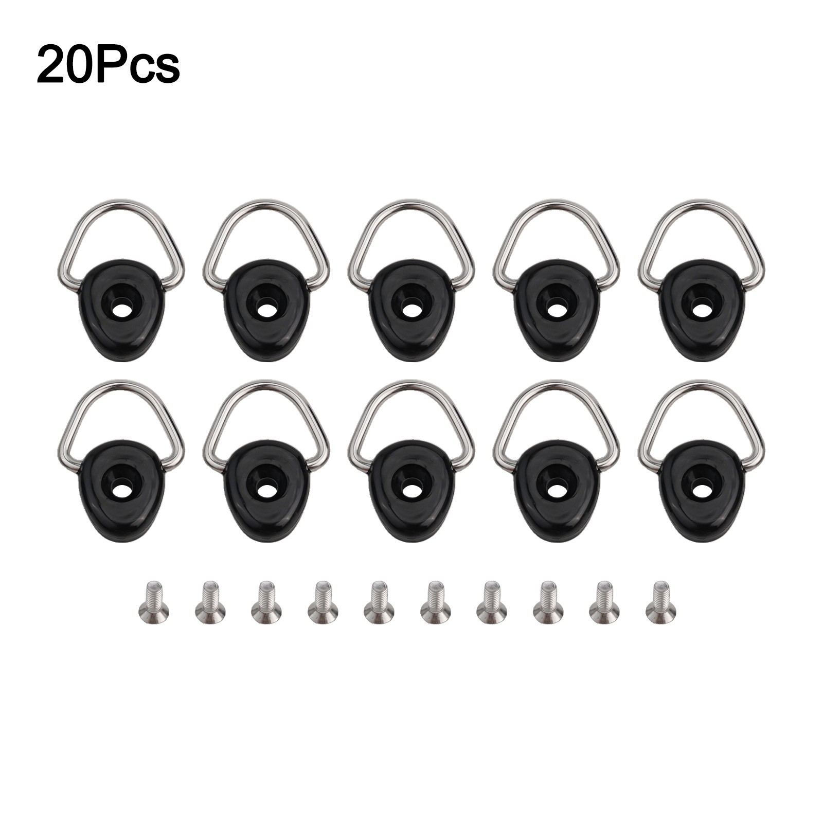 Set Fibbie Funzionali Tipo D per Kayak e Canoa Tie Down Loop Shackle - Foto 15 di 25