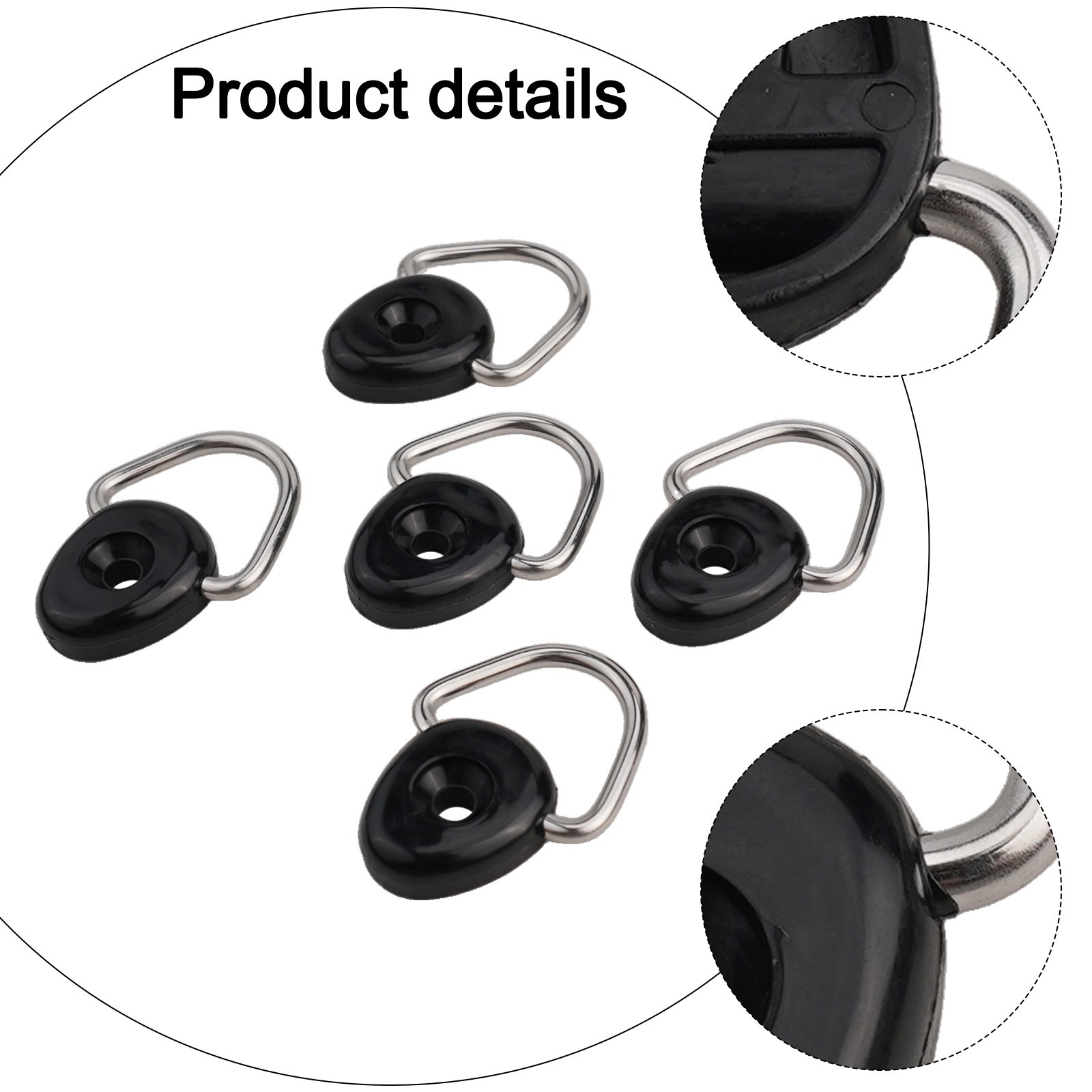 Set Fibbie Funzionali Tipo D per Kayak e Canoa Tie Down Loop Shackle - Foto 14 di 25