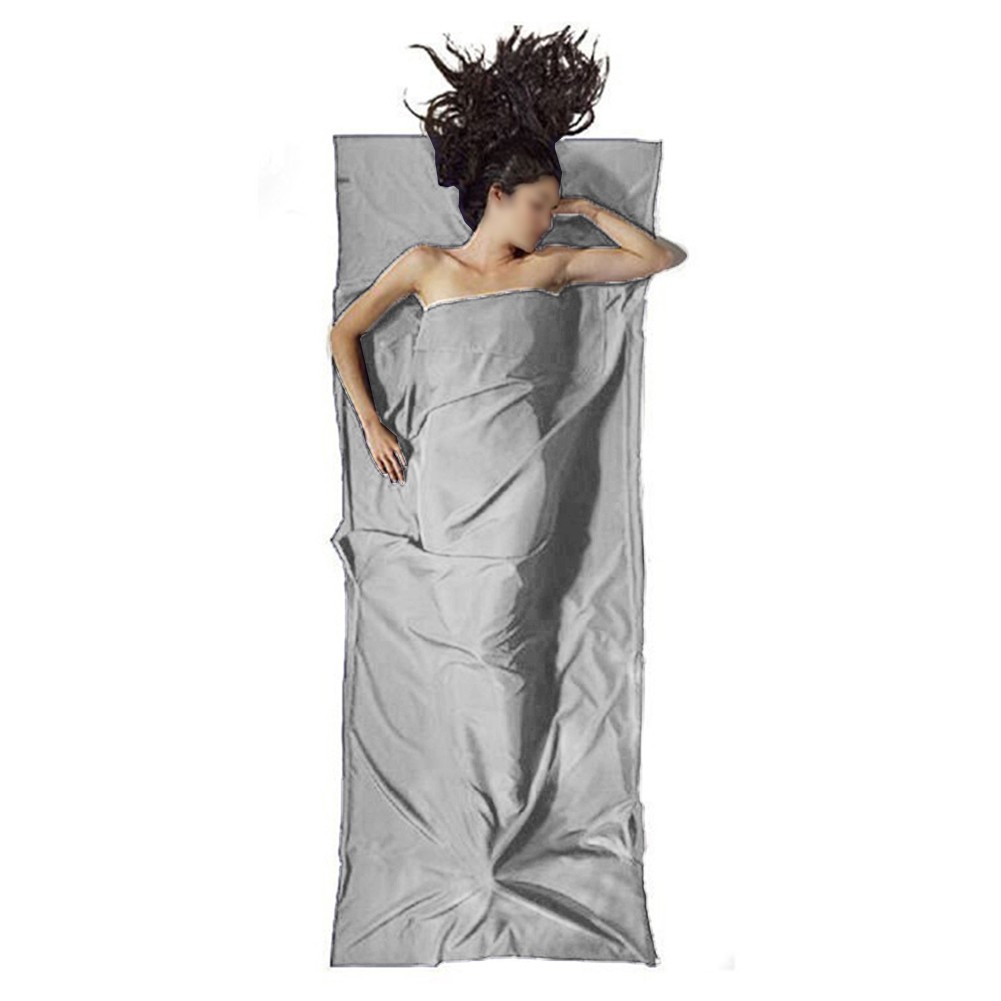 Easy Carry Sheet Sleeping Bag with Pillow Pocket for Outdoor Adventures - Picture 27 of 27