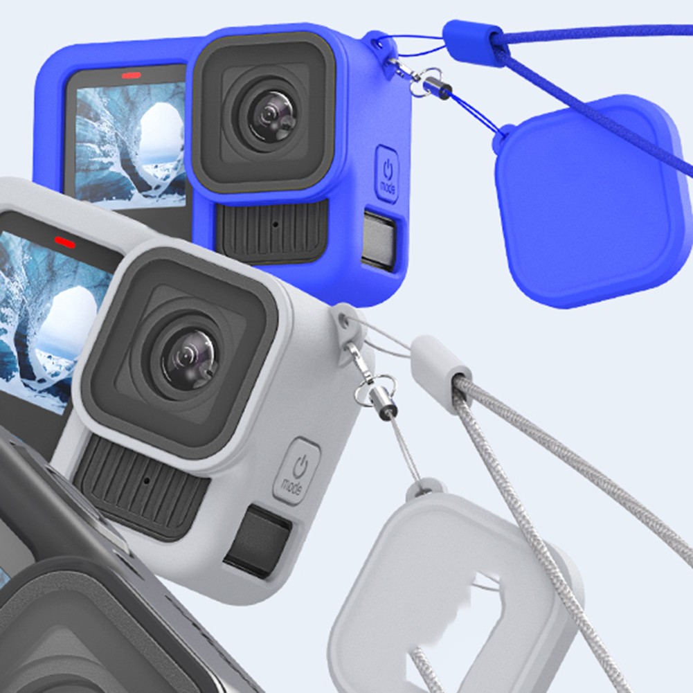 Hero13 Coque Silicone Noire avec Bouchon d'Objectif et Cordon pour Protection Ca - Photo 6 sur 32