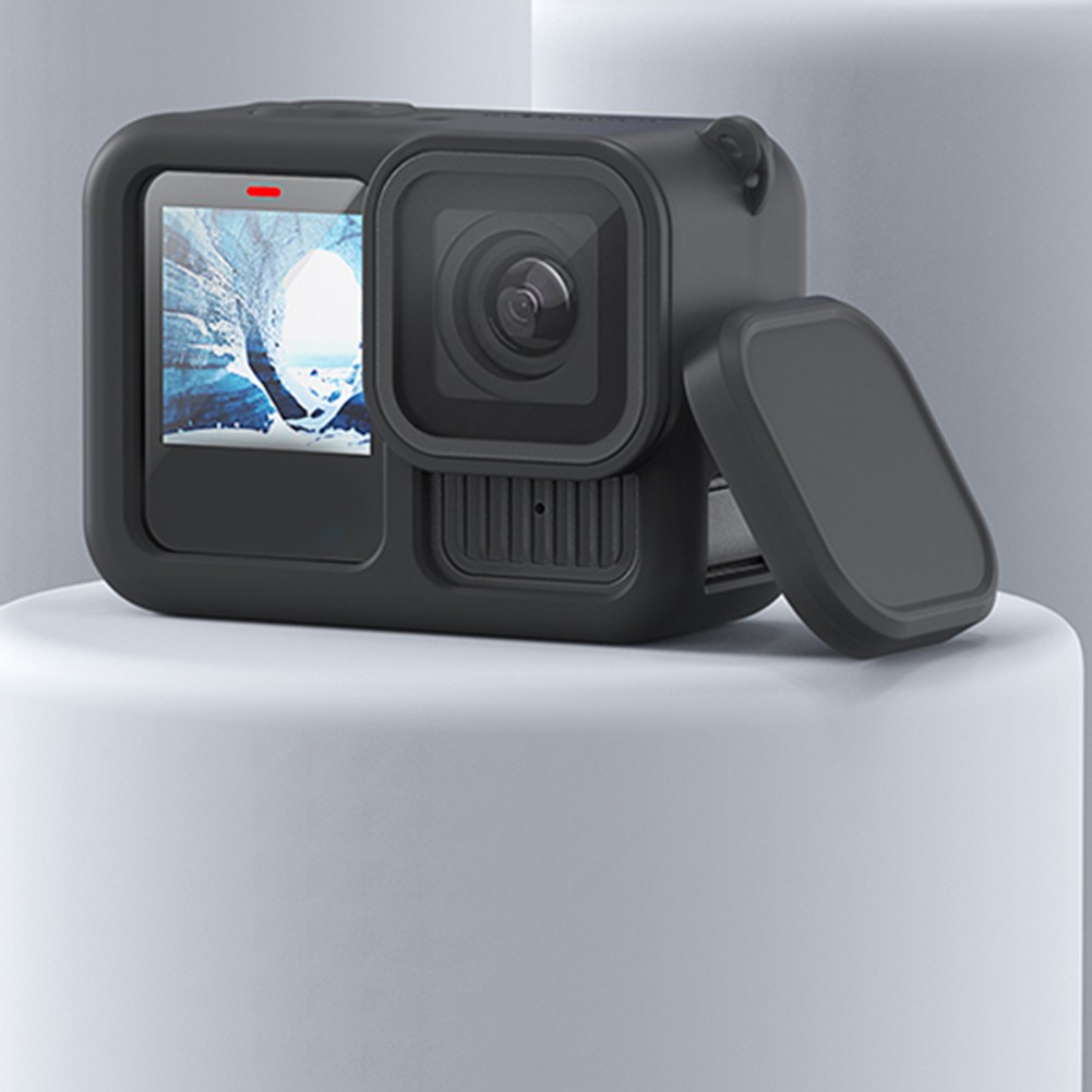 Hero13 Coque Silicone Noire avec Bouchon d'Objectif et Cordon pour Protection Ca - Photo 8 sur 32