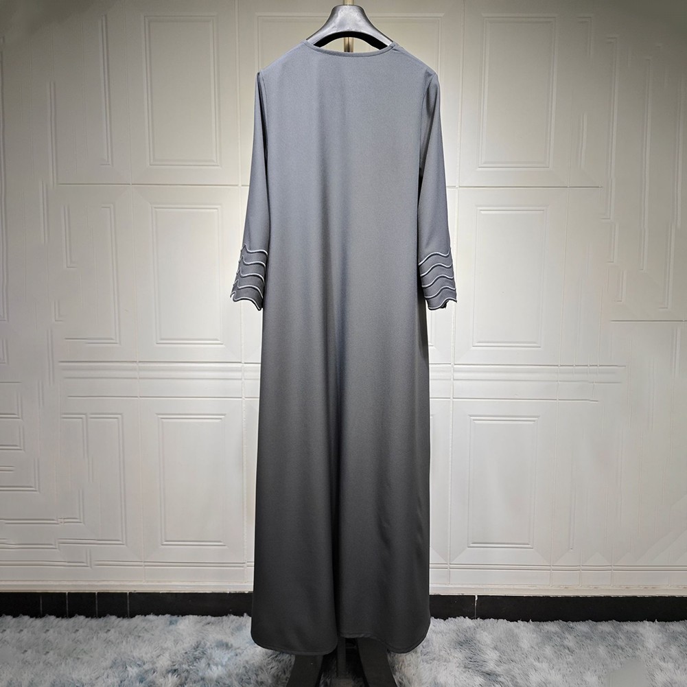 Fashion Forward Damen Eid Outfit inklusive bestickter Strickjacke und Schal - Bild 34 von 72