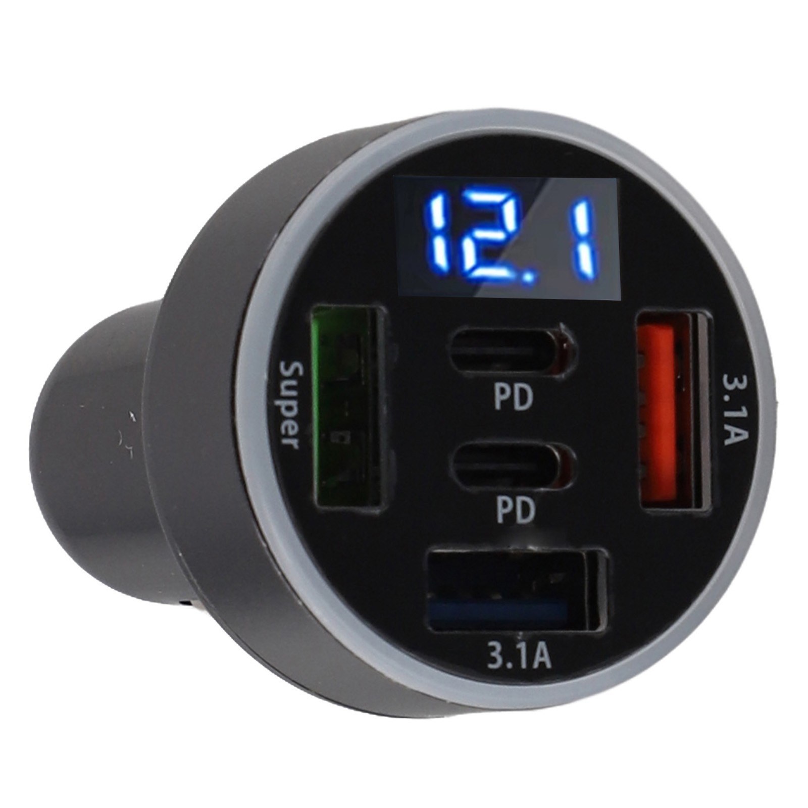 Adaptateur Chargeur T��l��phone Voiture USB 5 en 1 avec Double Ports PD et Haute - Bild 7 von 12