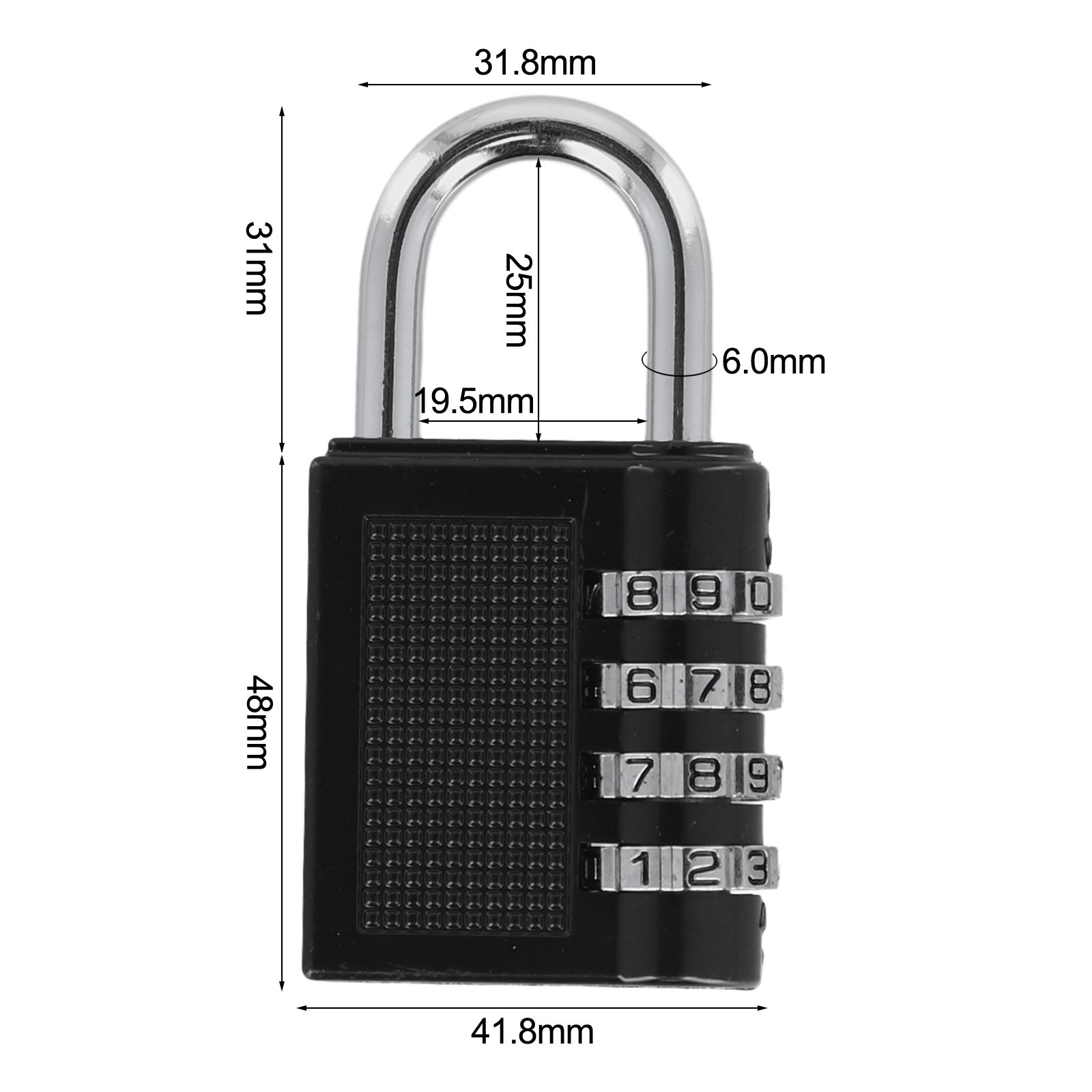 Combination Lock Digit Password Combination Padlock Instructions Design - Picture 76 of 90