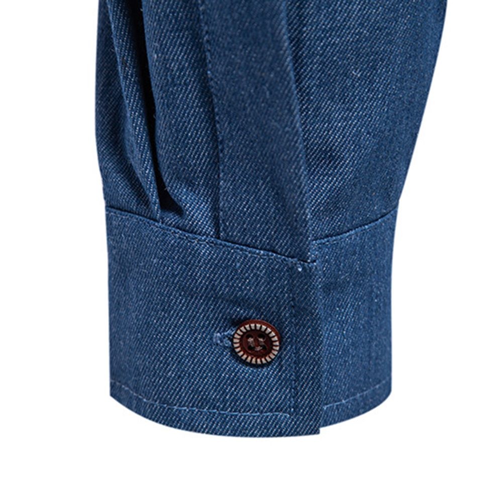 Freizeitliche und stylische Herren Slim Fit Langarmhemden mit Funktionstaschen - Bild 15 von 62